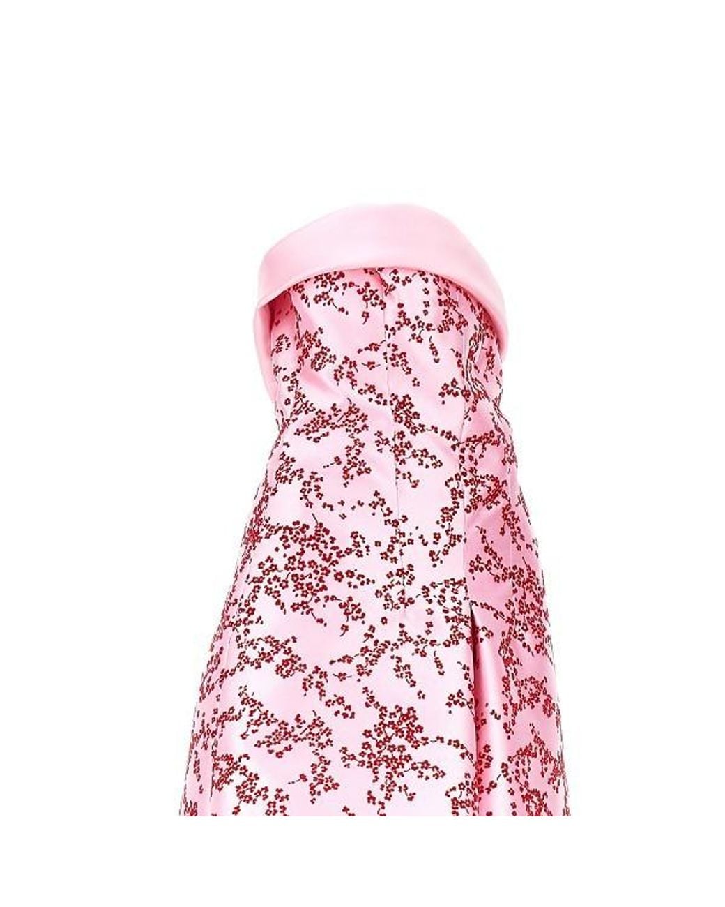 Alberta Ferretti Red Strapless Dress