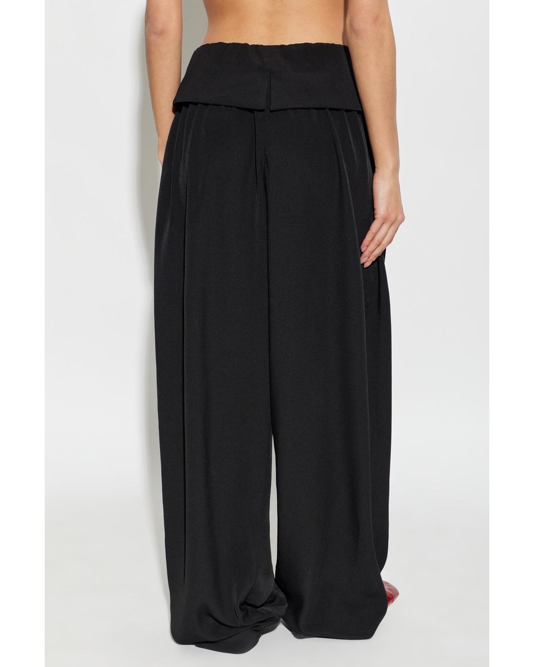 Dries Van Noten Black Drawstring Casual Pants