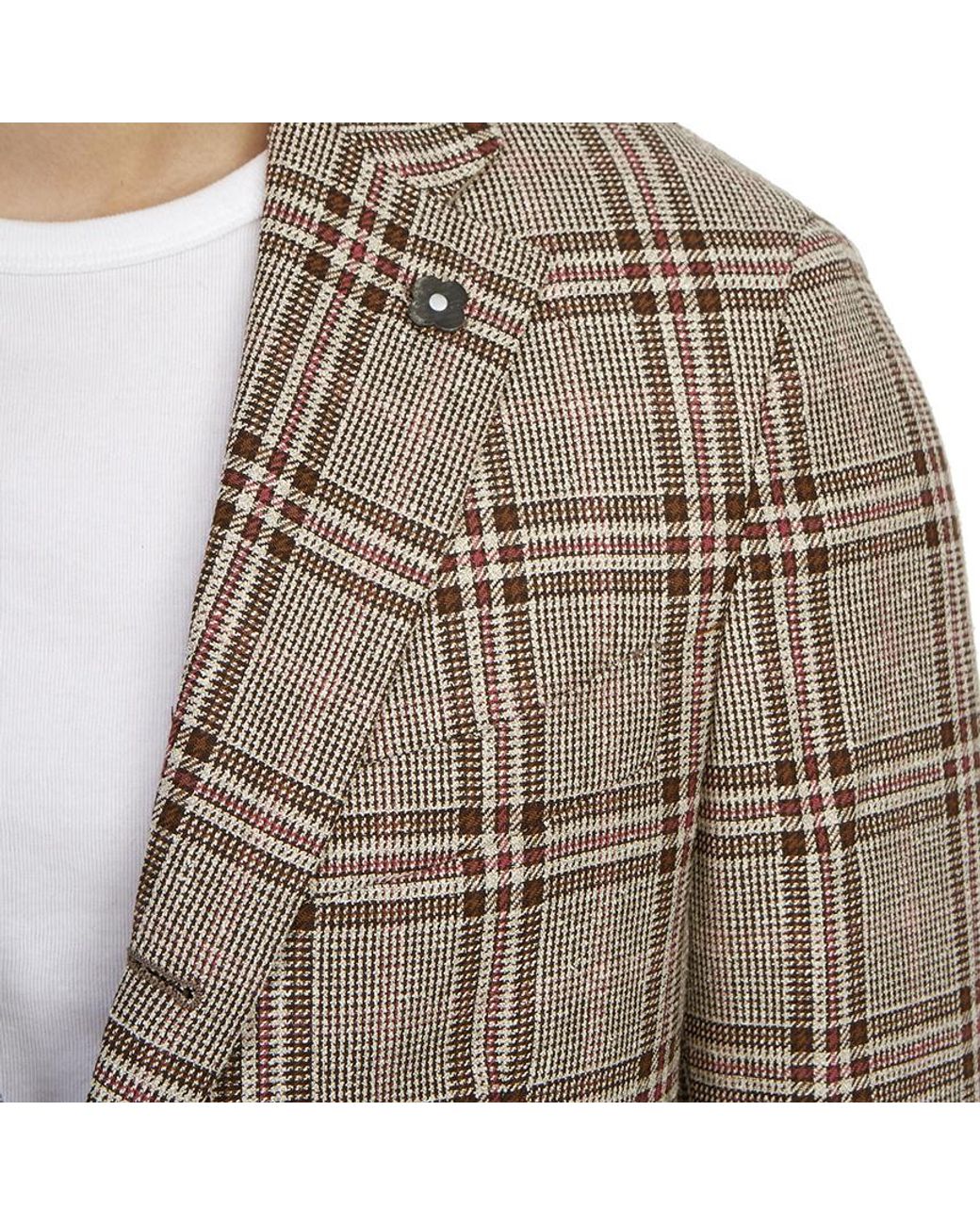 Lardini Natural Long Sleeved Suit Jacket for men