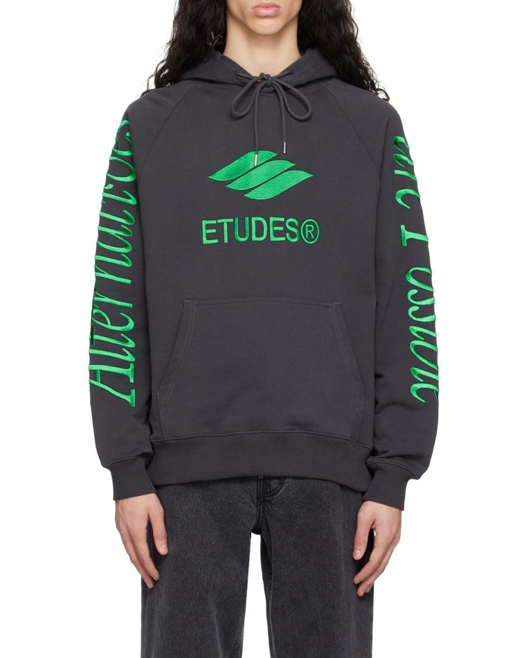Etudes Studio Green Études Studio Racing Eco Drawstring Hoodie for men