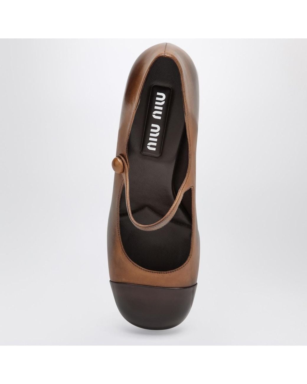 Miu Miu Brown Round-Toe High Heels