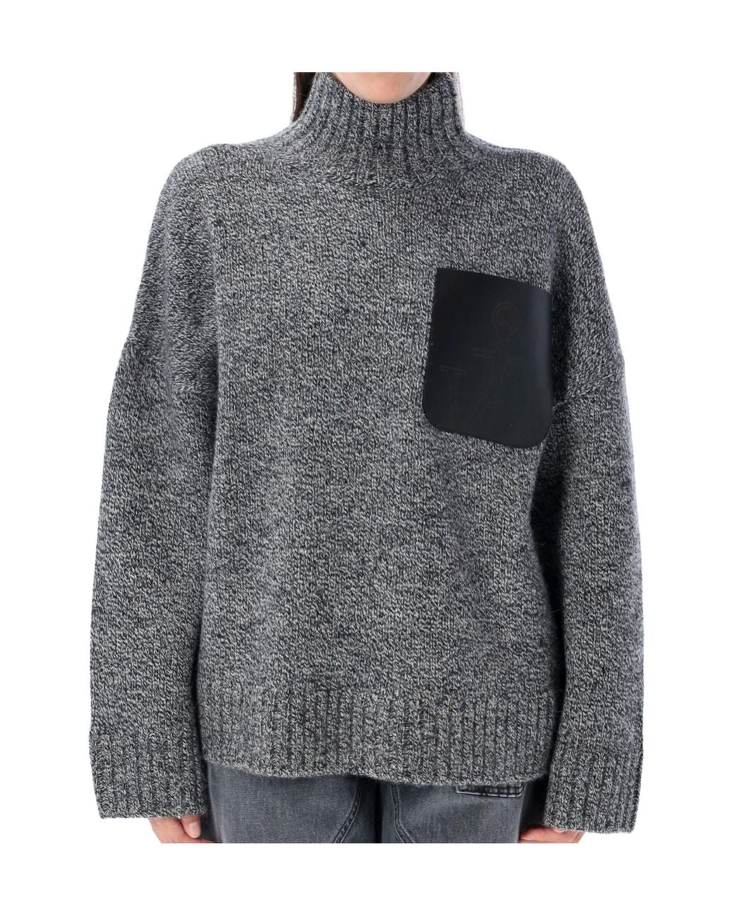 J.W. Anderson Gray Jw Anderson Turtleneck Pocket Patch Knitted Jumper