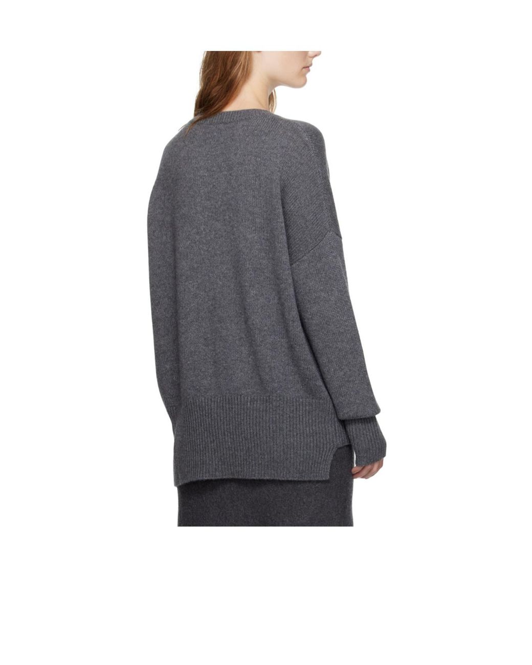 Lisa Yang Gray Mila Crewneck Knitwear