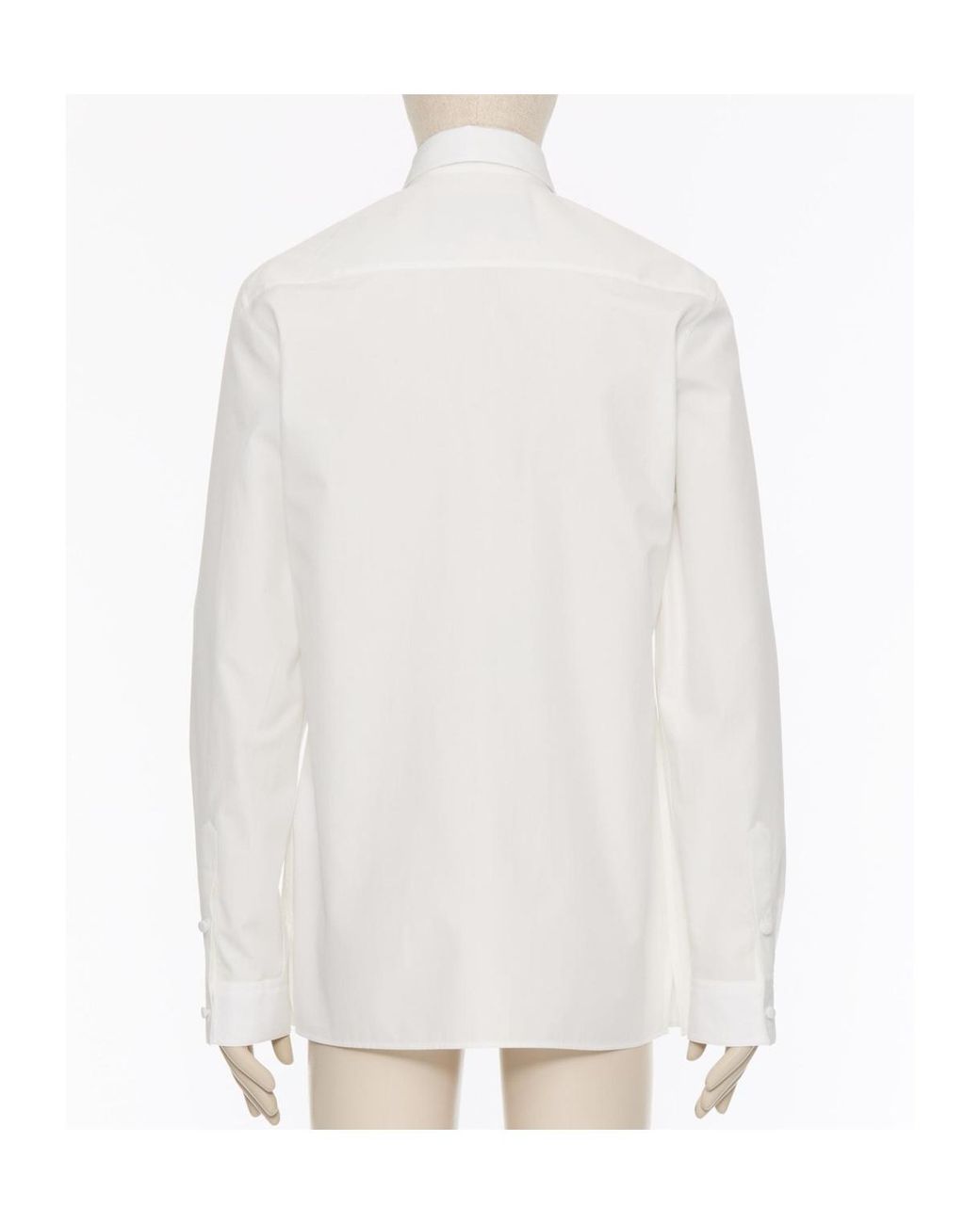 Valentino White Button-Up Long-Sleeved Shirt for men