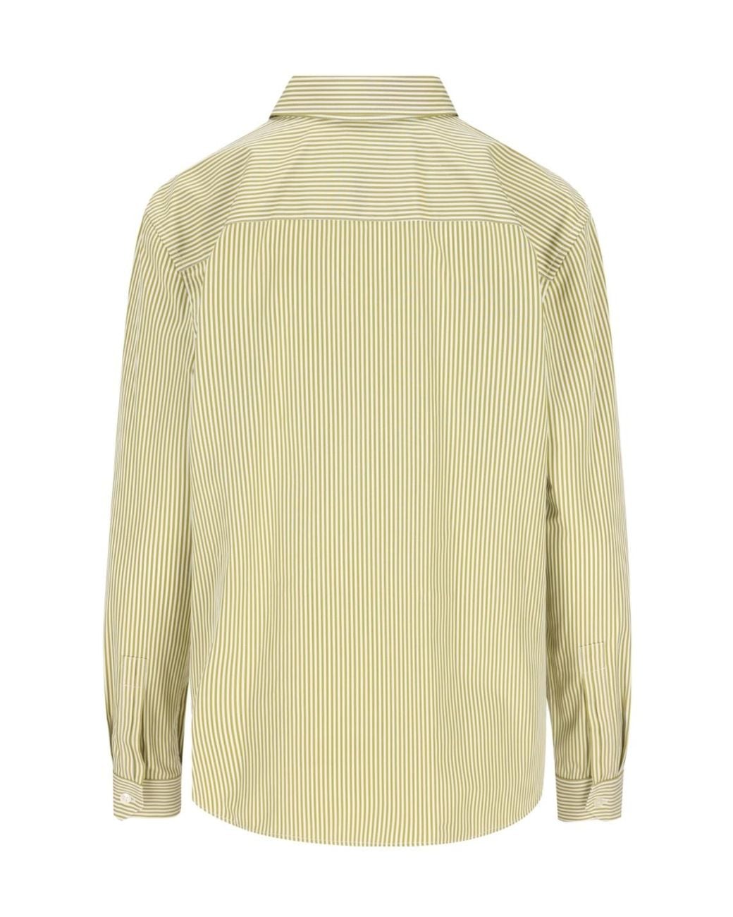 Saint Laurent Yellow Striped Button-Up Shirt