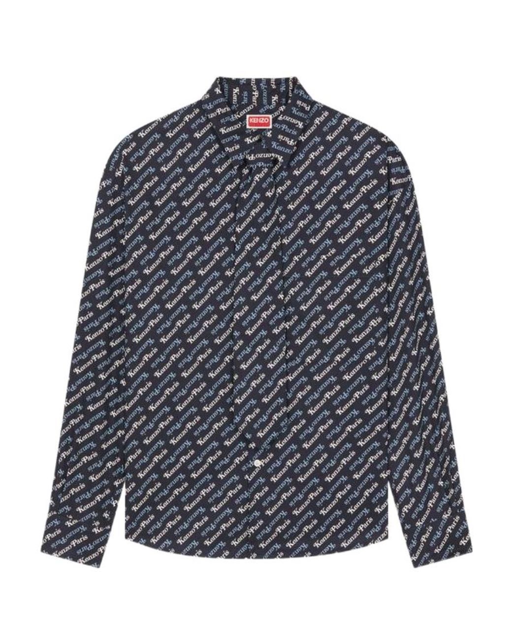 KENZO Blue By Verdy Allover Logo Printed Shirt for men