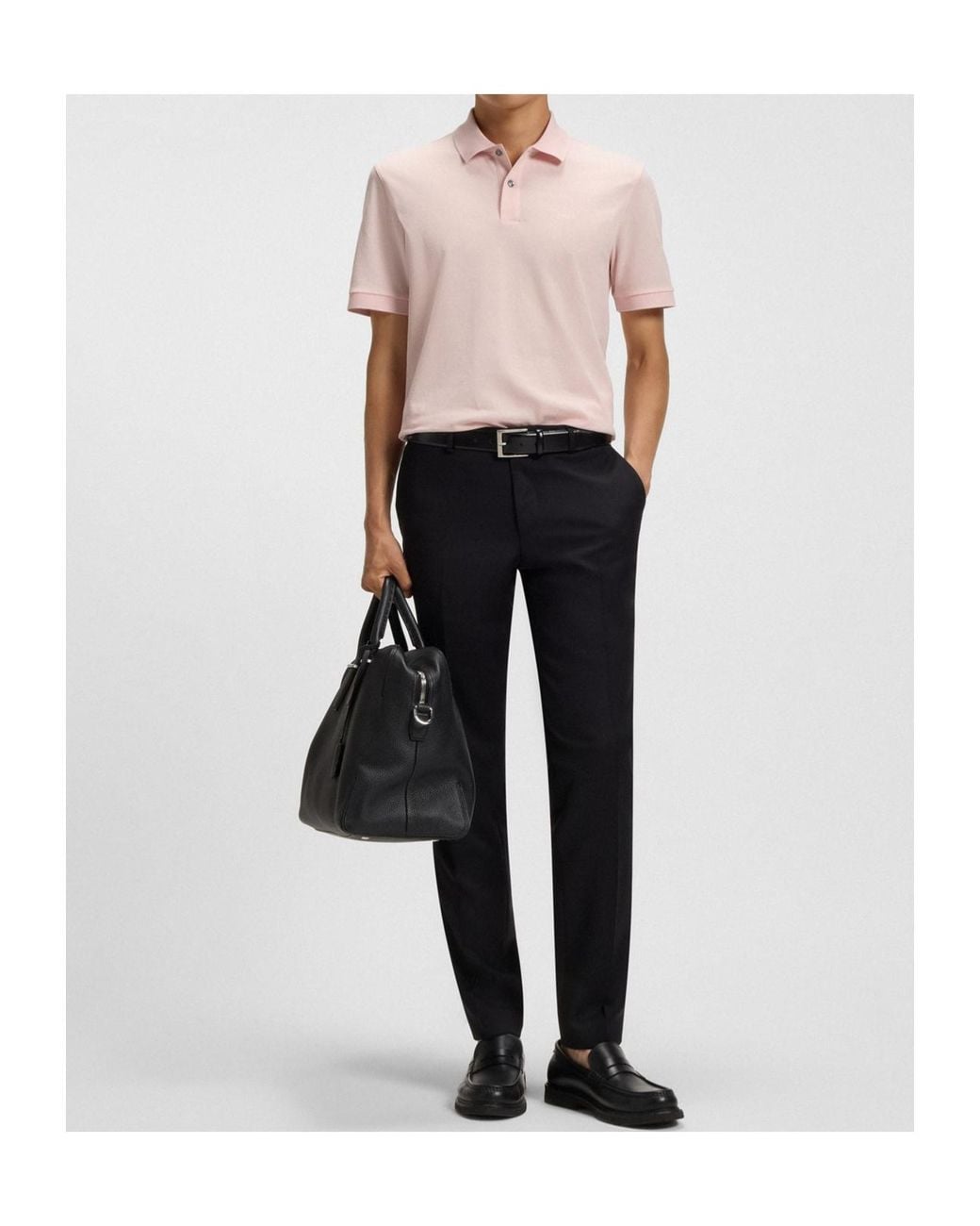 Boss Pink Boss Pallas Embroidered Straight Hem Polo Shirt for men