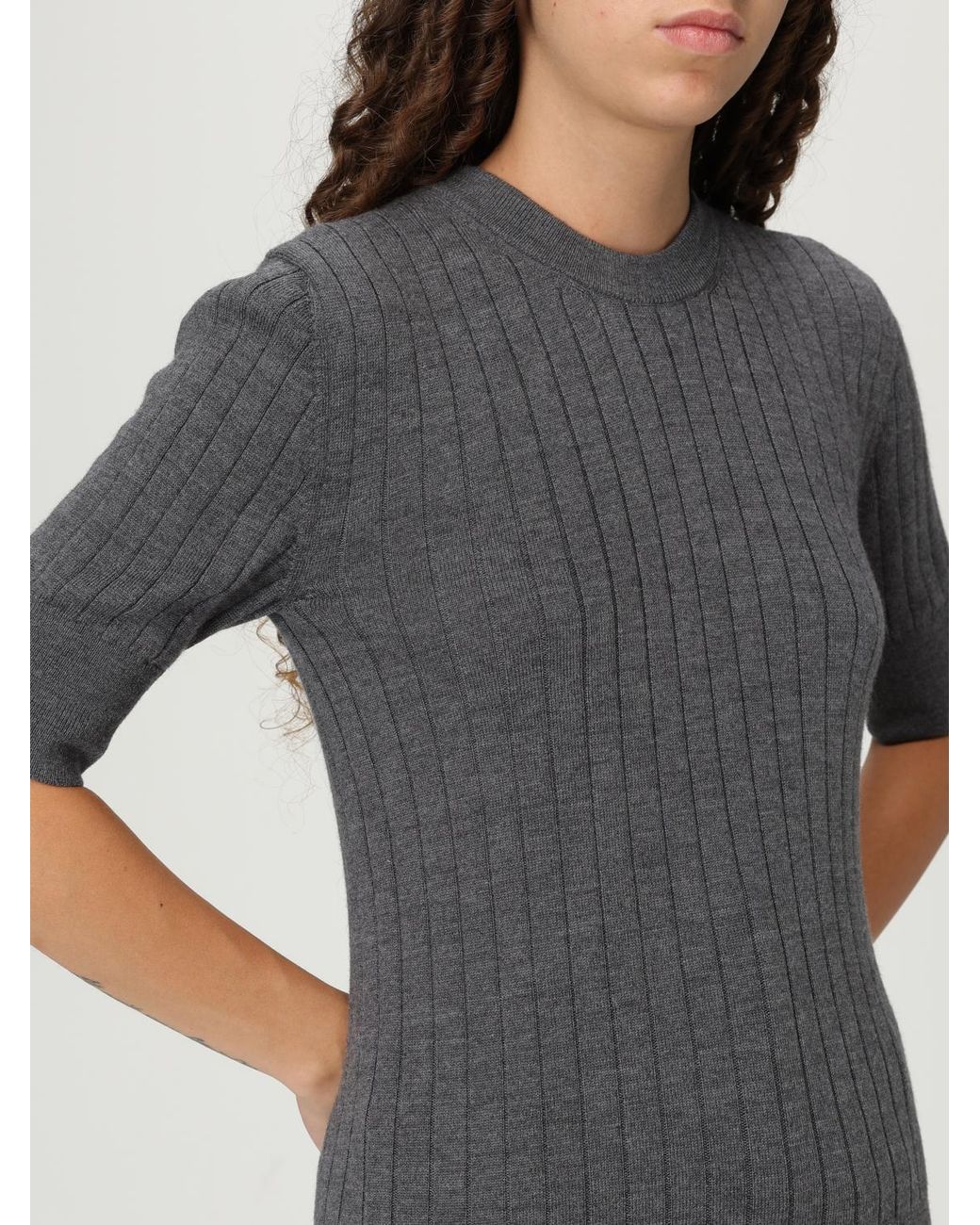Bottega Veneta Gray Knitted Top