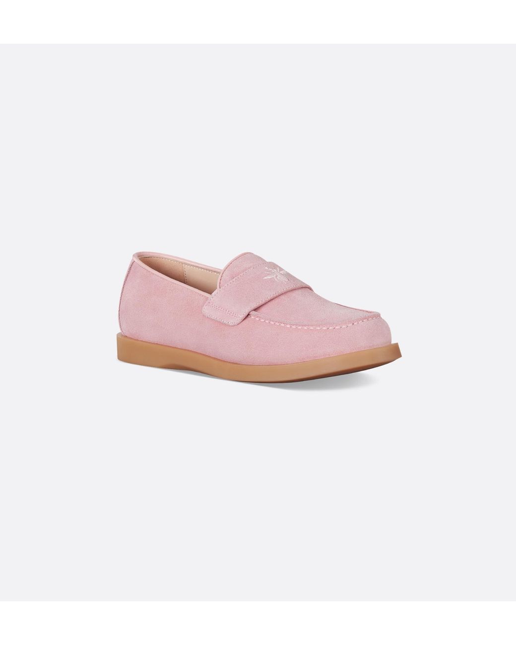 Dior Pink Round-Toe Loafers