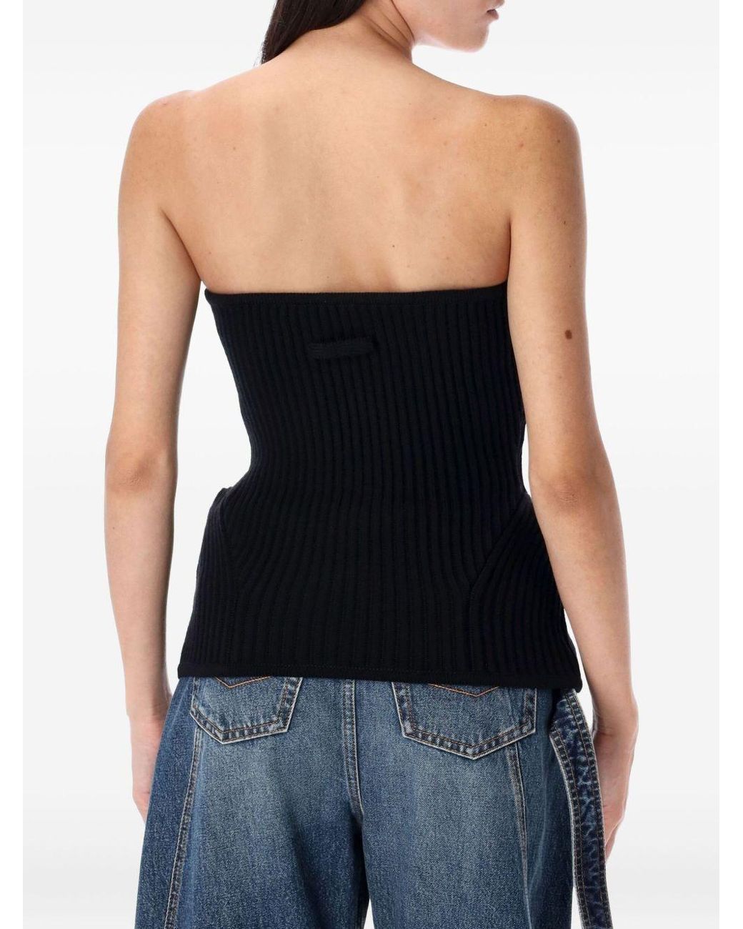 Jean Paul Gaultier Black Sleeveless Knitted Tank Top