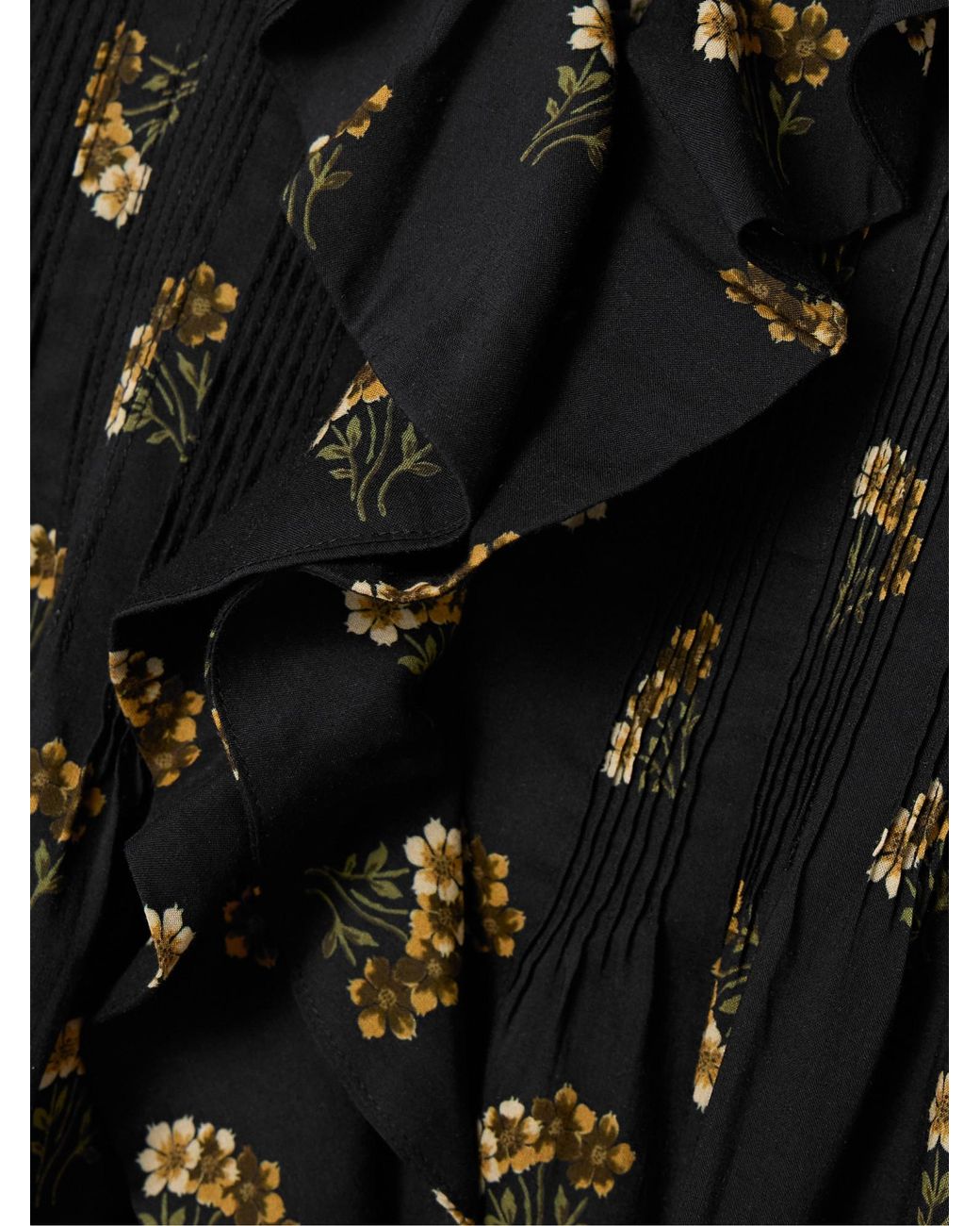 Doen Black Ruffled Top