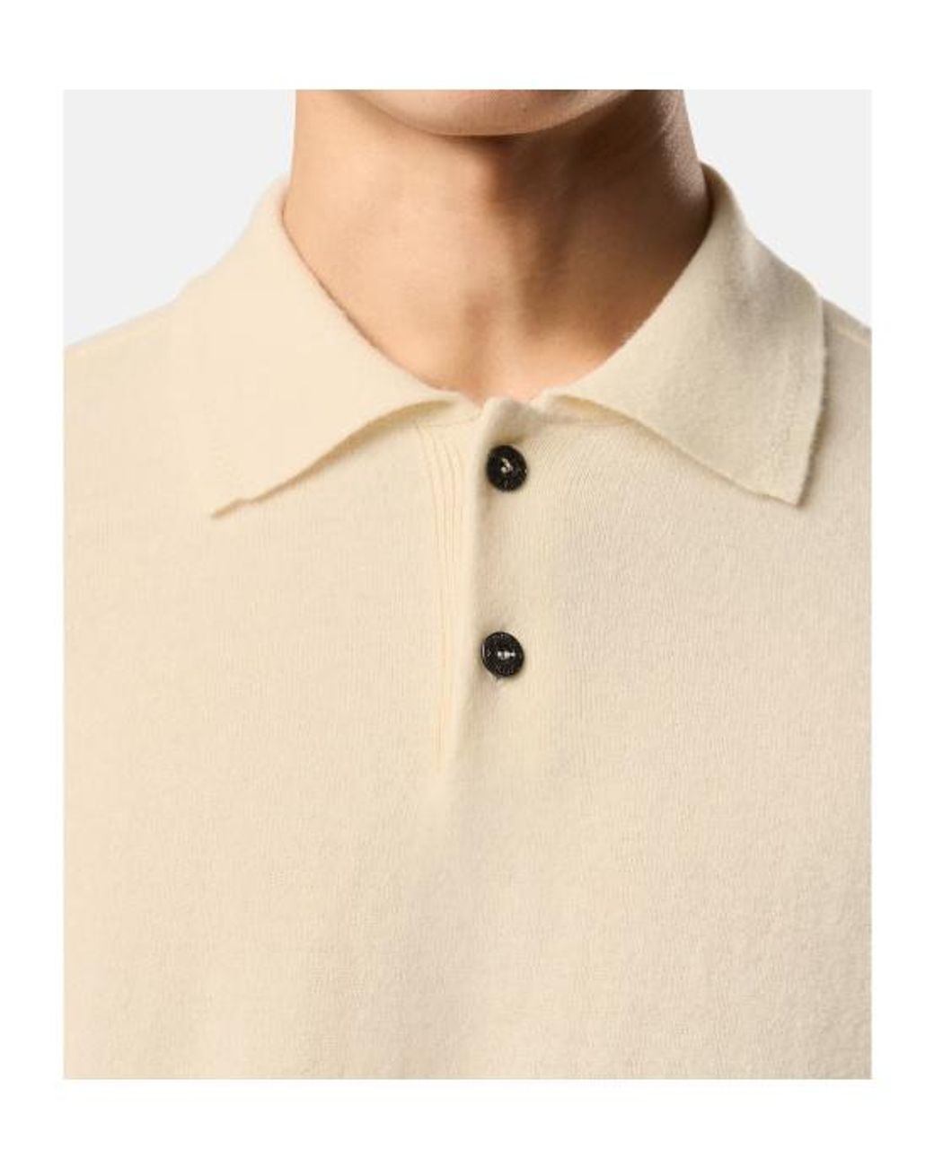 Stone Island Natural Badge Polo Knitted Top for men
