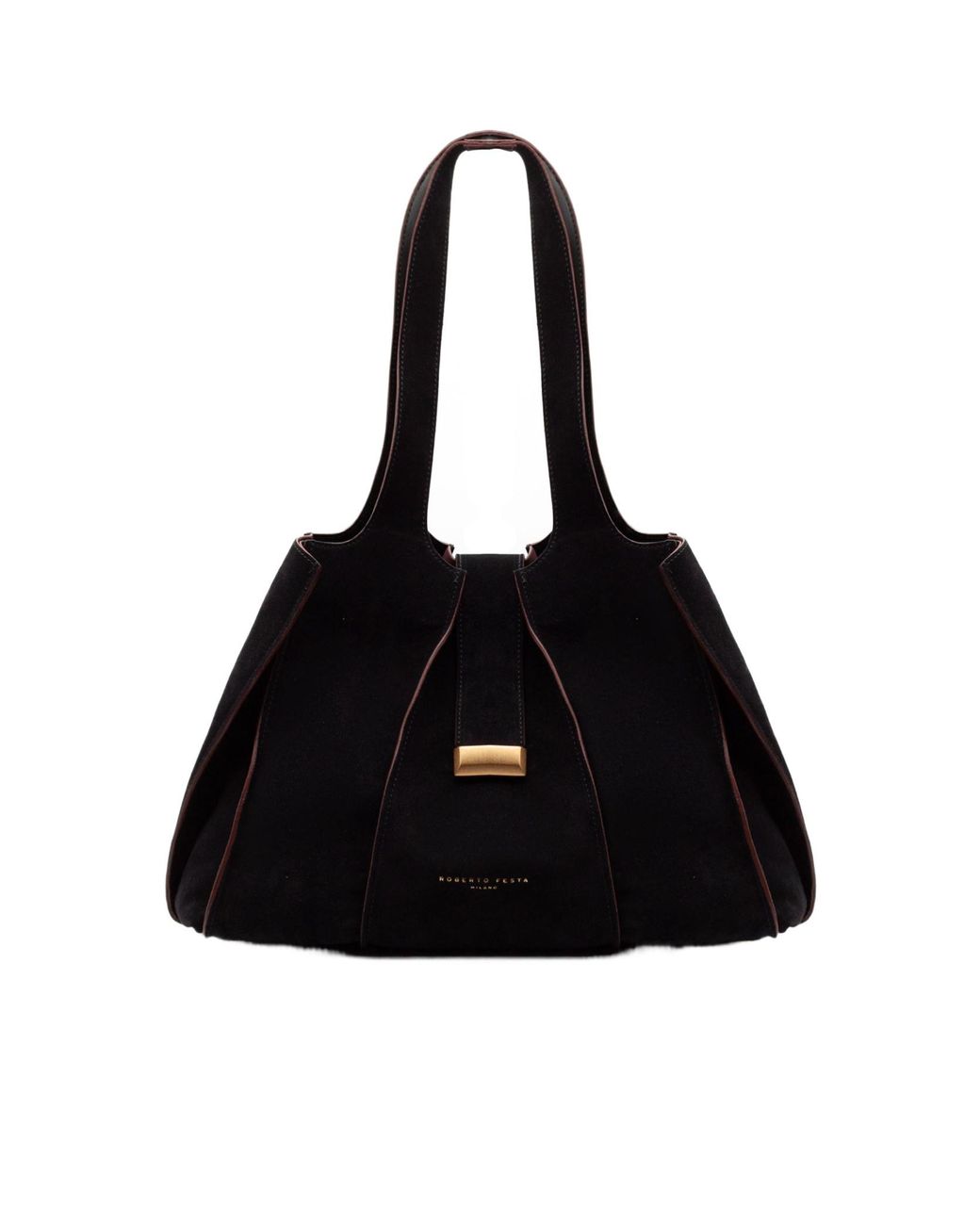 Roberto Festa Black Eloise Softy Tote Bag