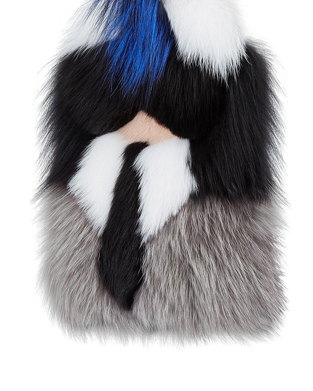 Fendi Blue Karlito Fur Scarf