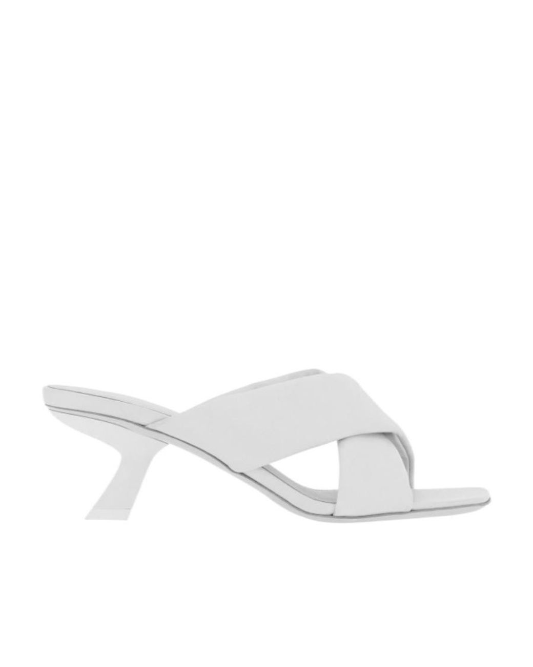 Ferragamo White Logo High-Heeled Sandals