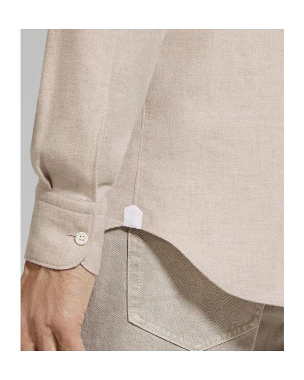 Zegna White Pocket Cotton Shirt for men