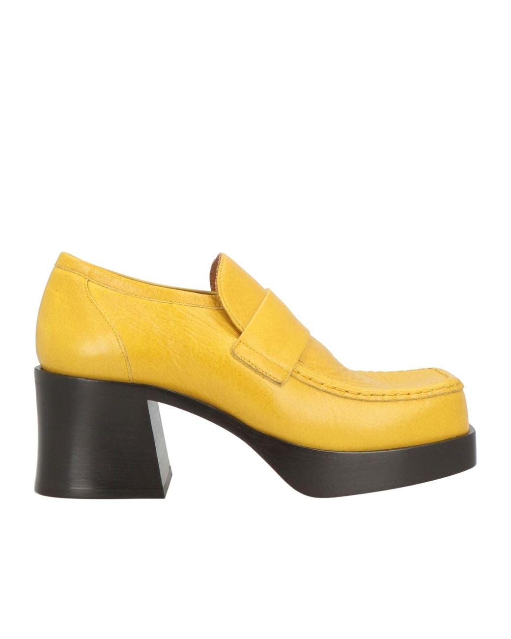Marni Yellow Leather Loafers