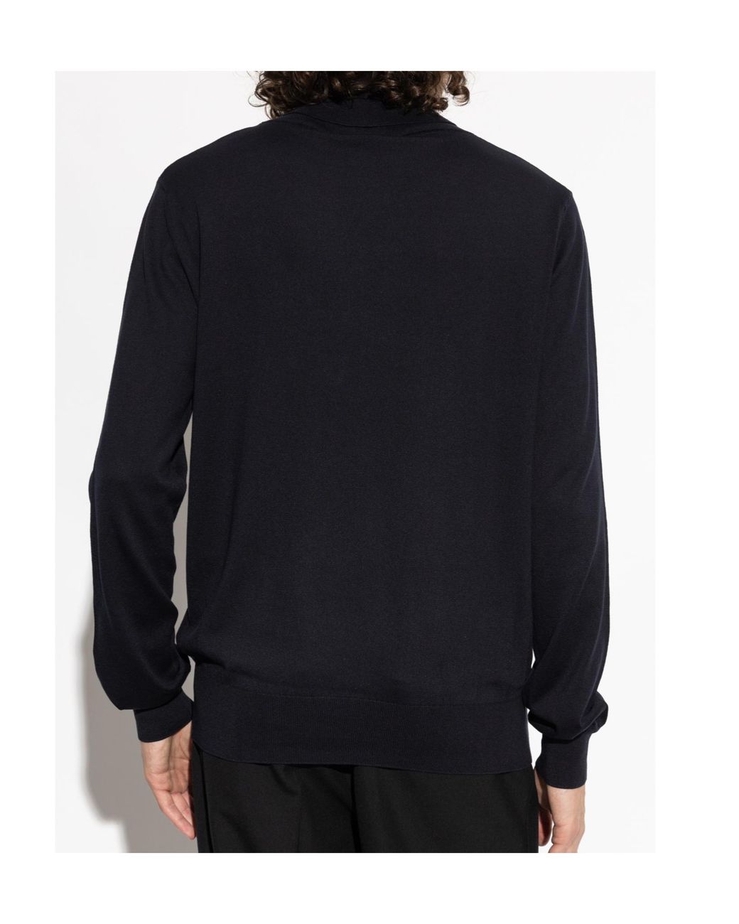 Balmain Black Logo Turtleneck Knitted Sweater for men