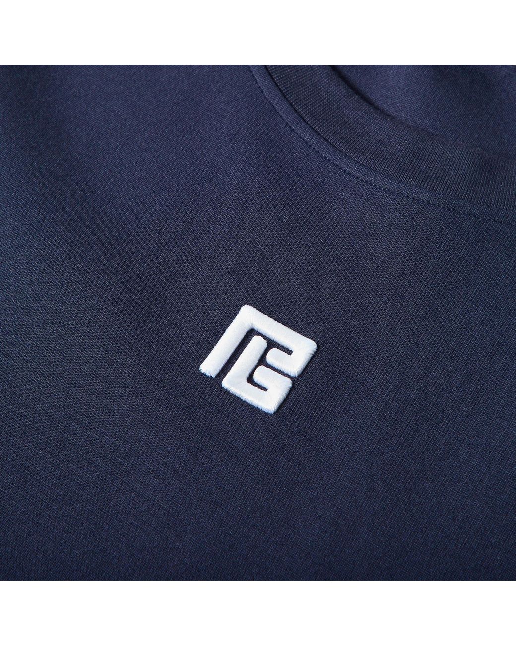 Balmain Blue Logo Short-Sleeved T-Shirt for men