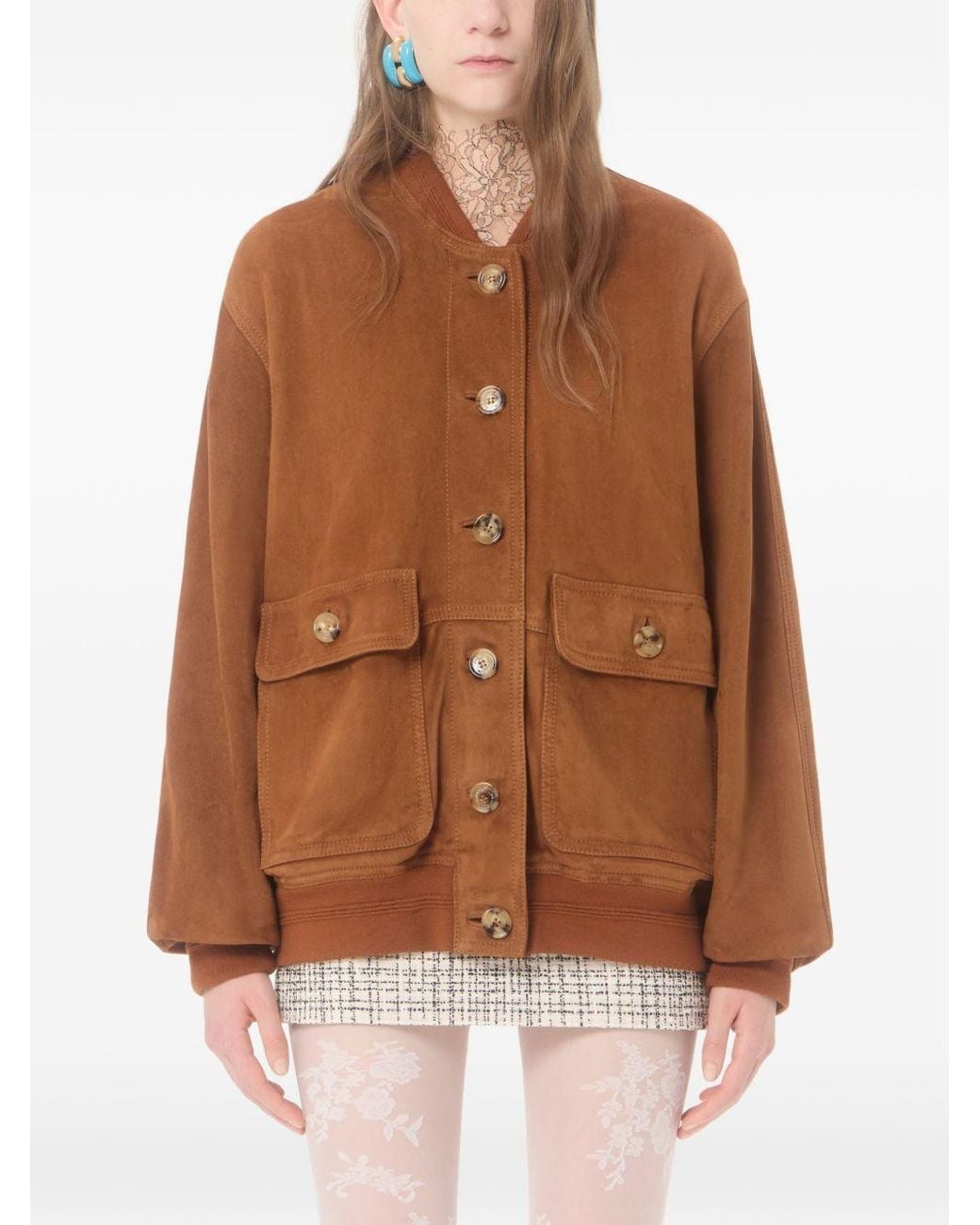 Valentino Brown Button-Up Caban Jacket