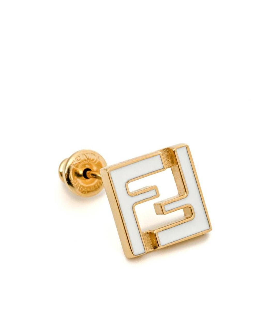Fendi White Dangle Earrings
