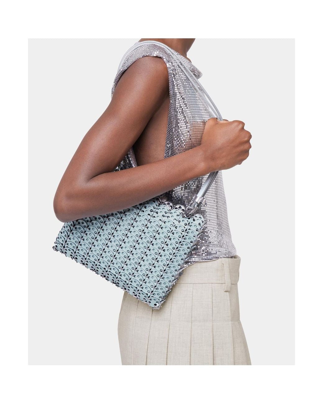 Rabanne Blue 1969 Flip Shoulder Bag
