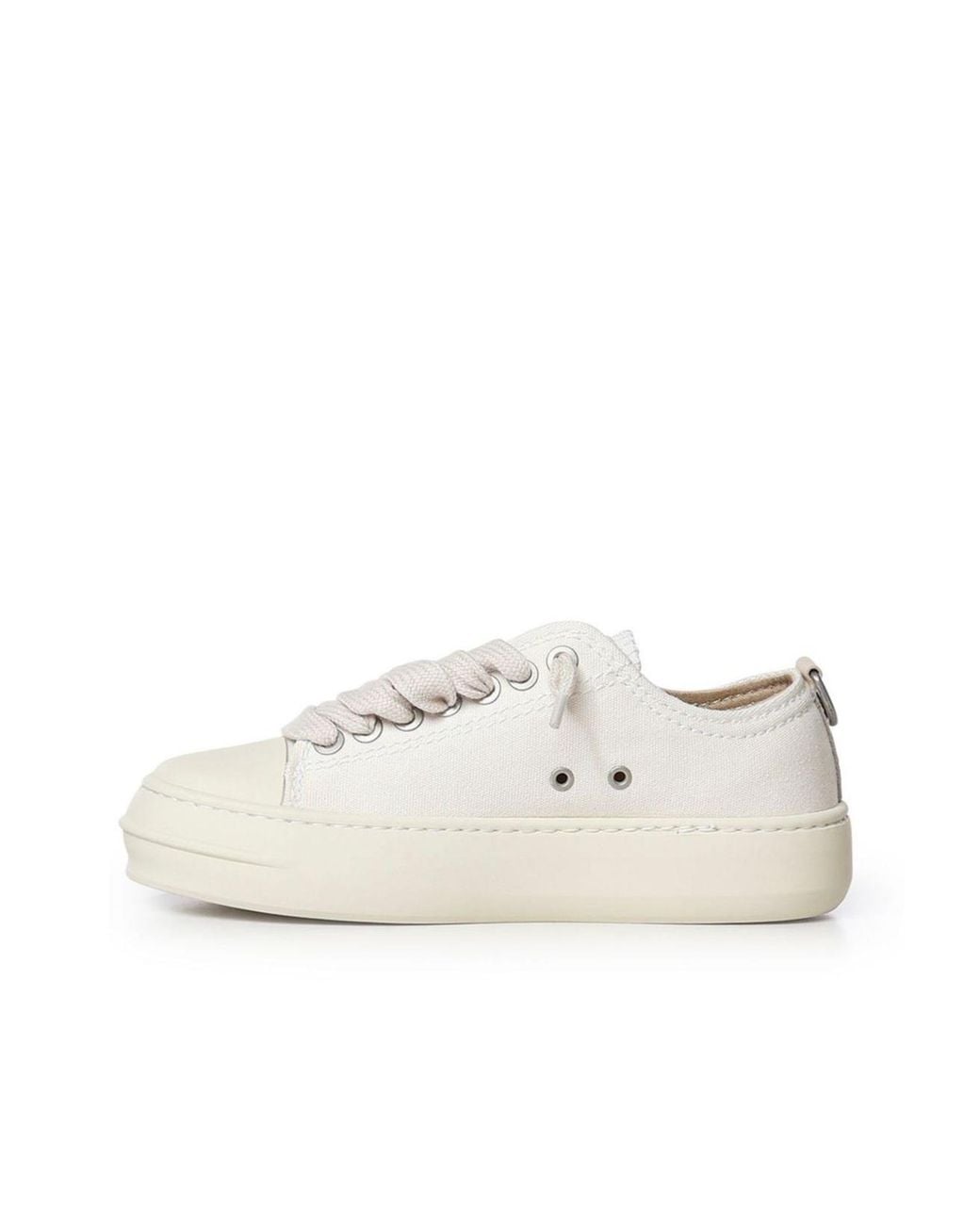 Represent White Textured Canvas Low-Top Sneakers for men