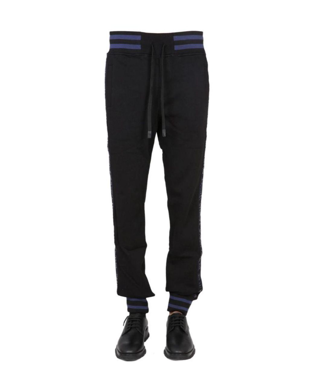 Versace Jeans Black Couture Drawstring Track Pants for men