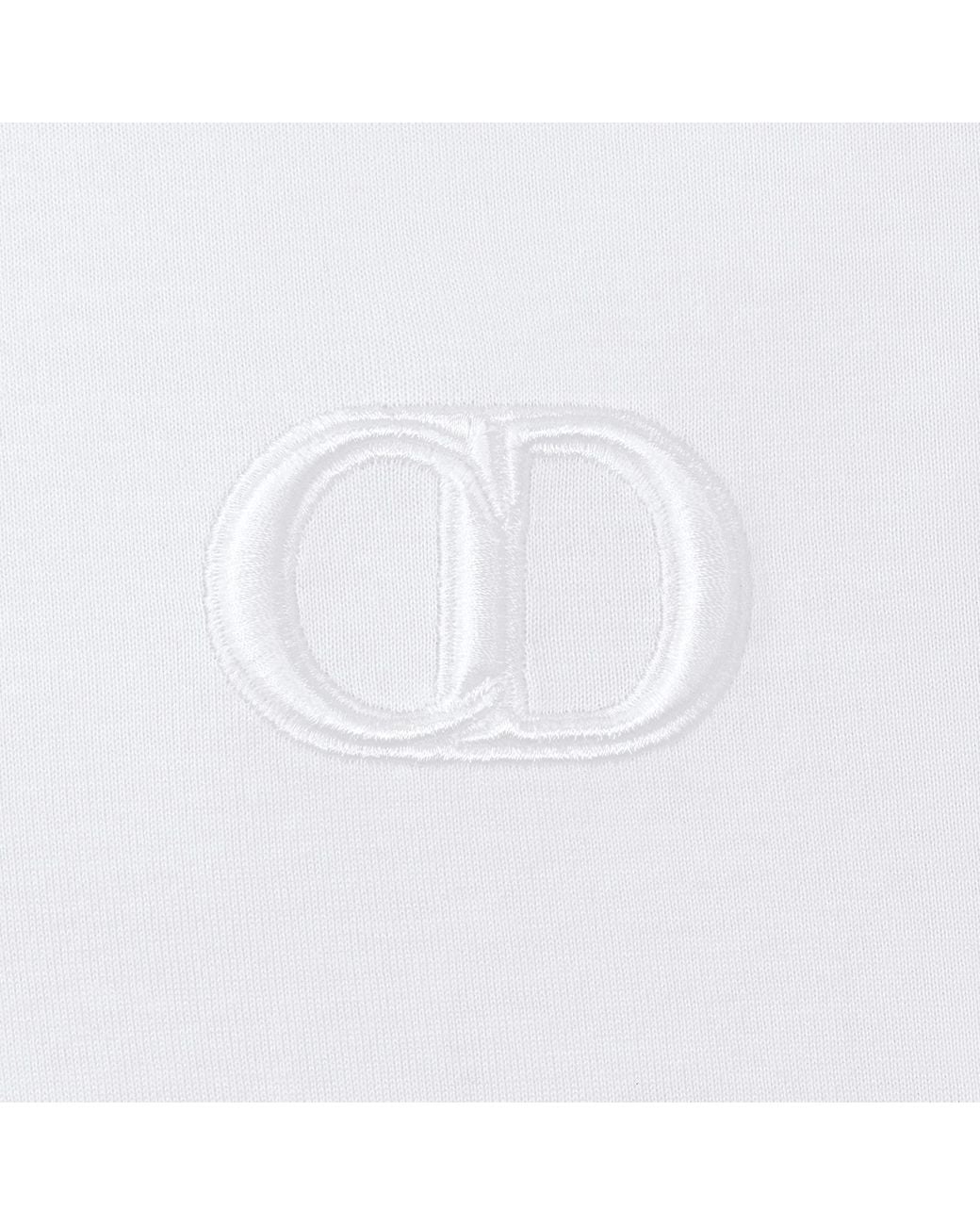 Dior White Logo Short-Sleeved T-Shirt for men