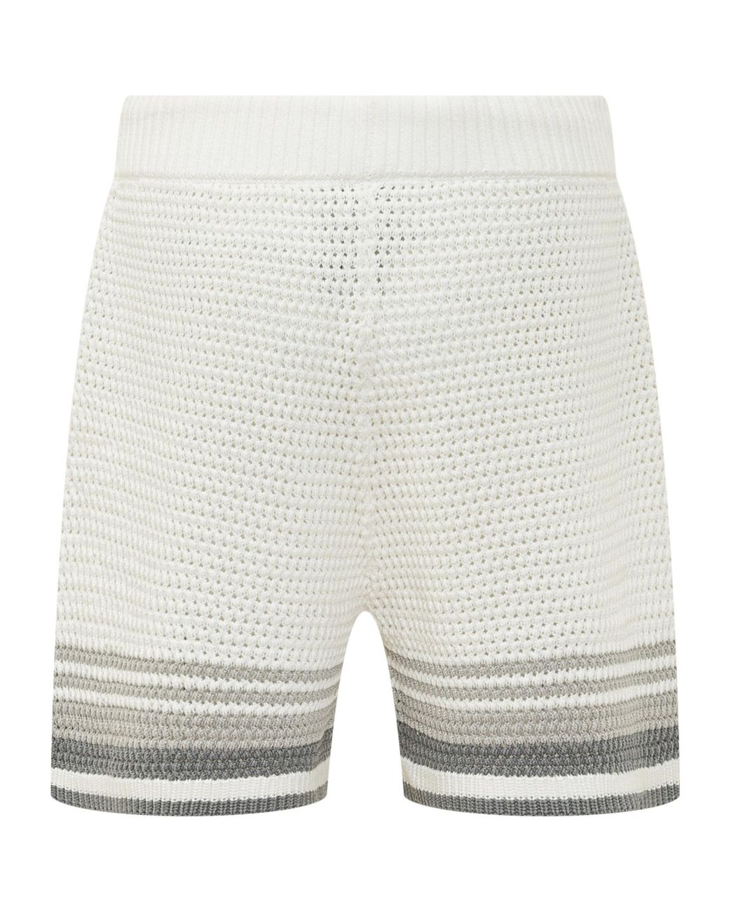 Casablanca Gray Stripe Detailed Drawstring Shorts for men