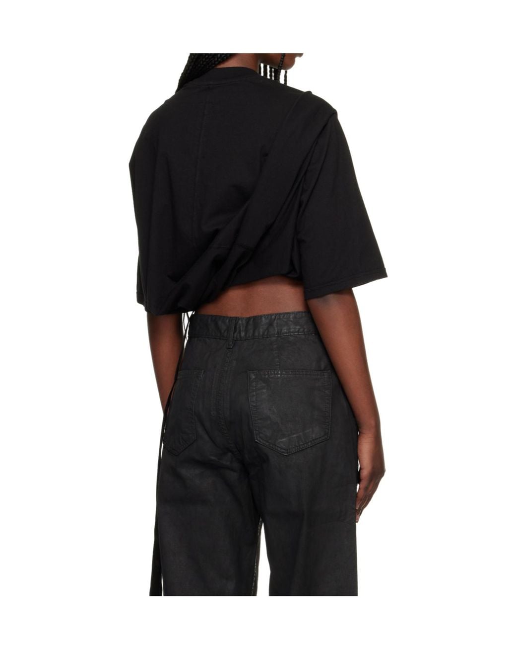 Rick Owens Black Short-Sleeved Crew Neck T-Shirt