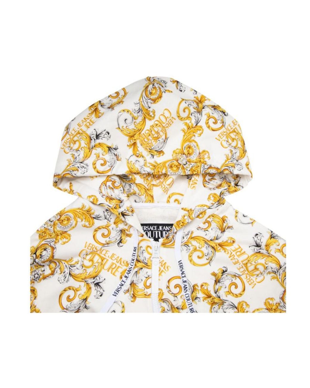 Versace Jeans White Hooded Casual Coat for men
