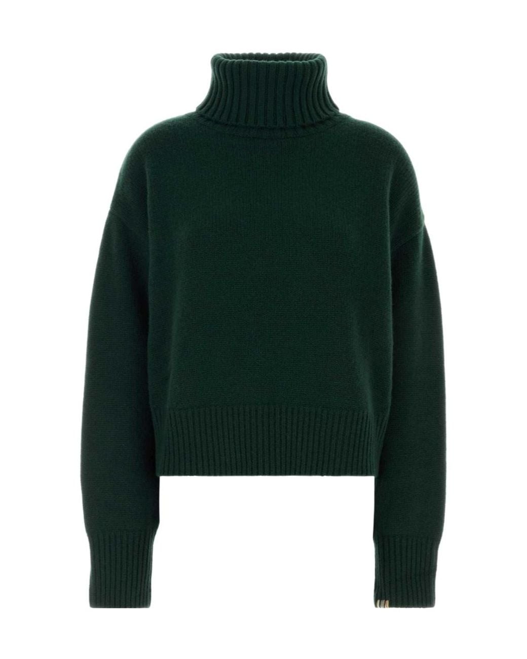 Extreme Cashmere Green N434 Crop Xtra Knitted Sweater