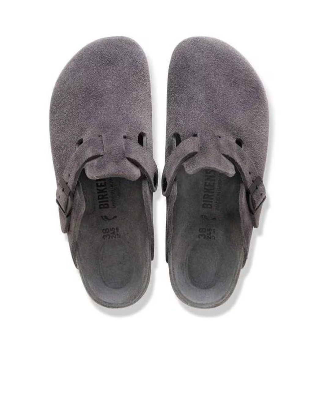 Birkenstock Brown Boston Buckled Clogs for men