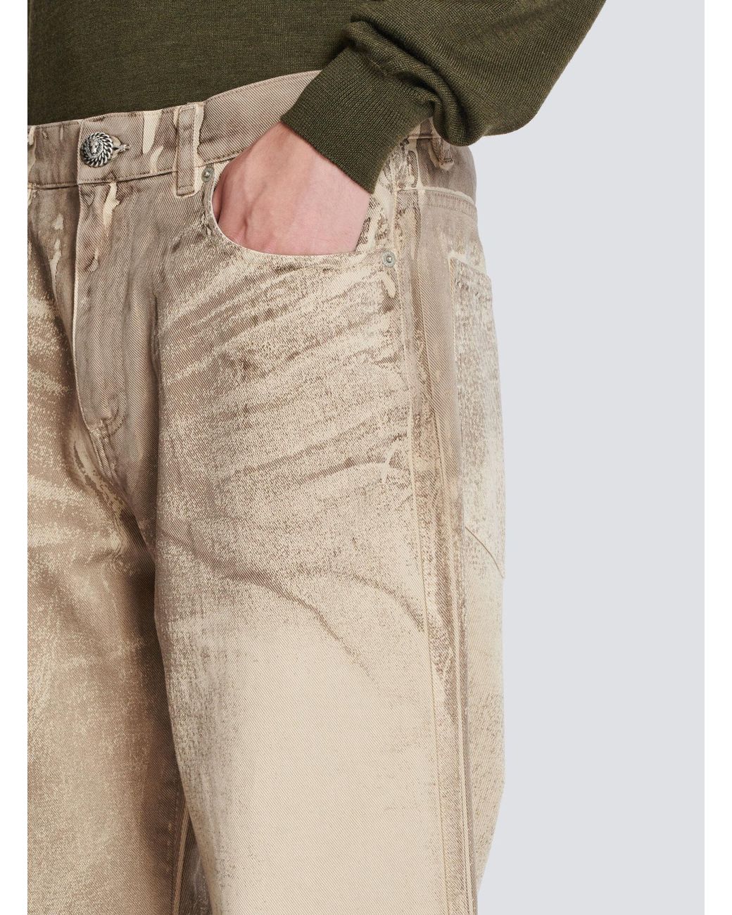 Balmain Natural Loose-Fit Denim Jeans for men