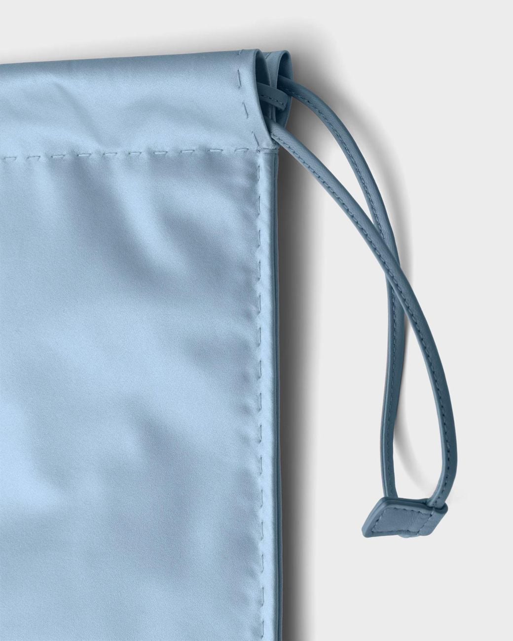 Prada Blue Drawstring Clutch