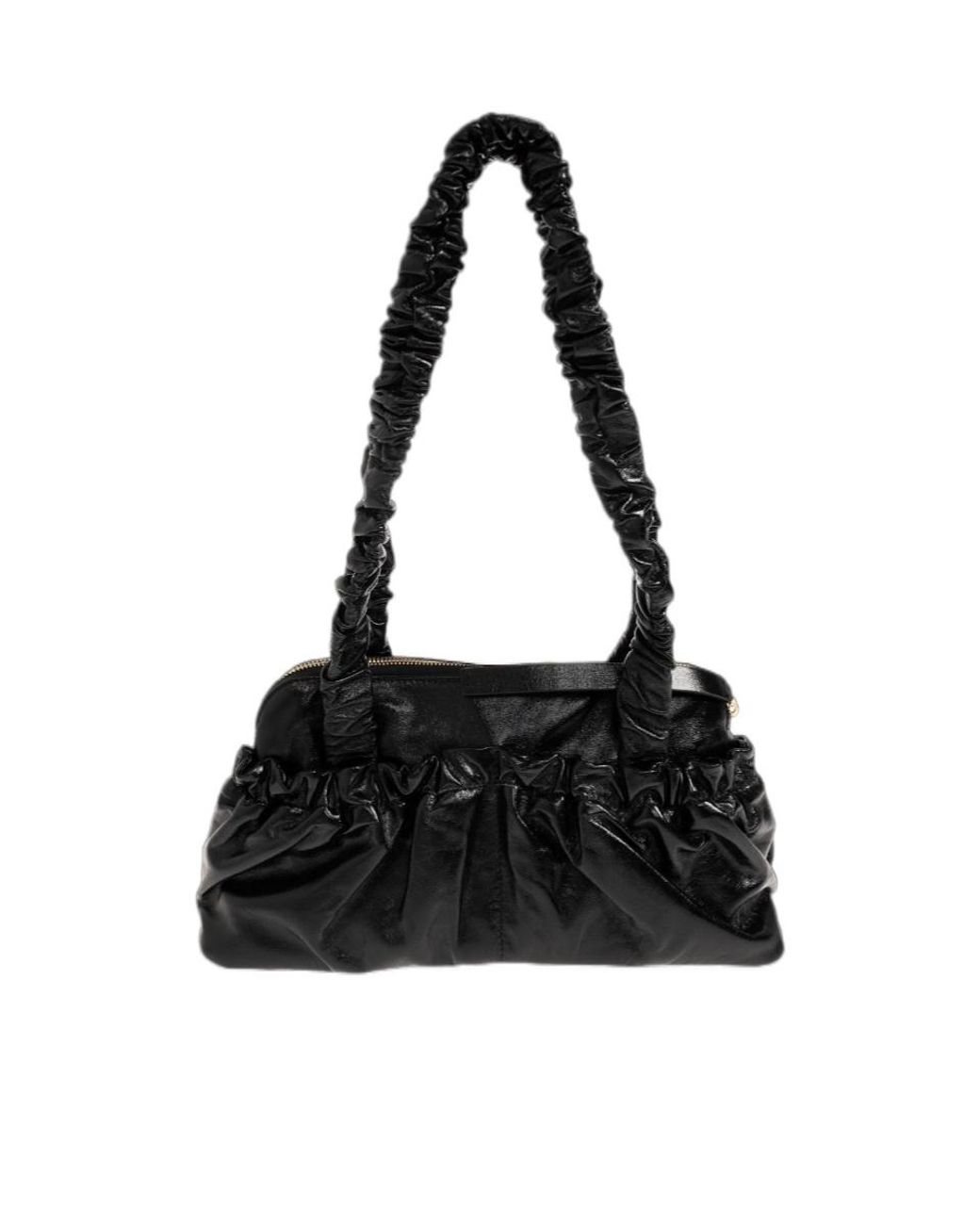 Marni Black Logo Printed Shoulder Bag