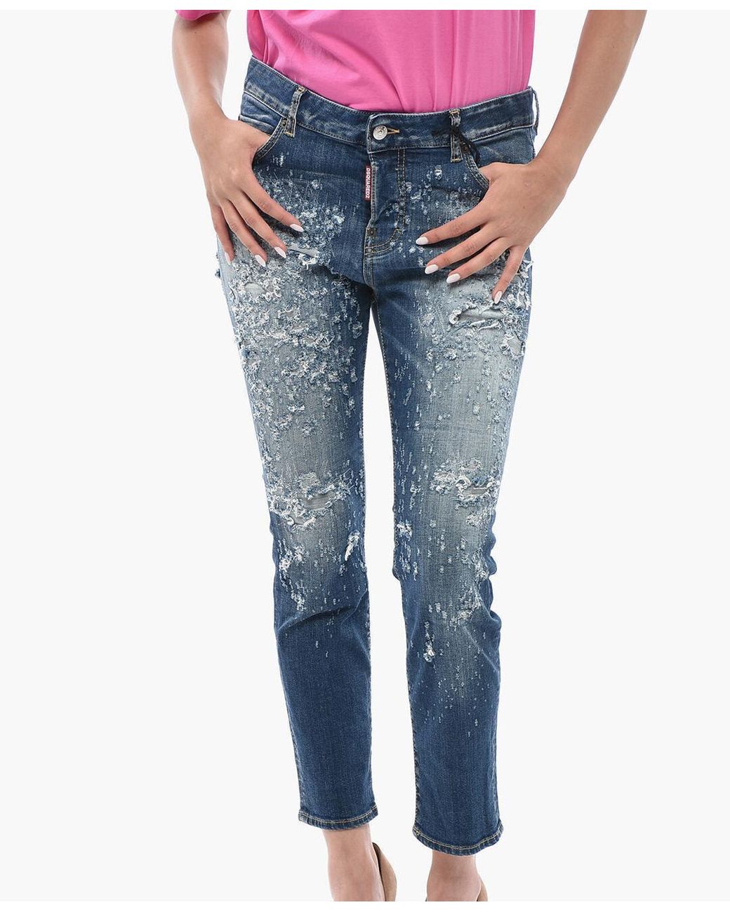 DSquared² Blue Cool Girl Narrow-Hem Jeans