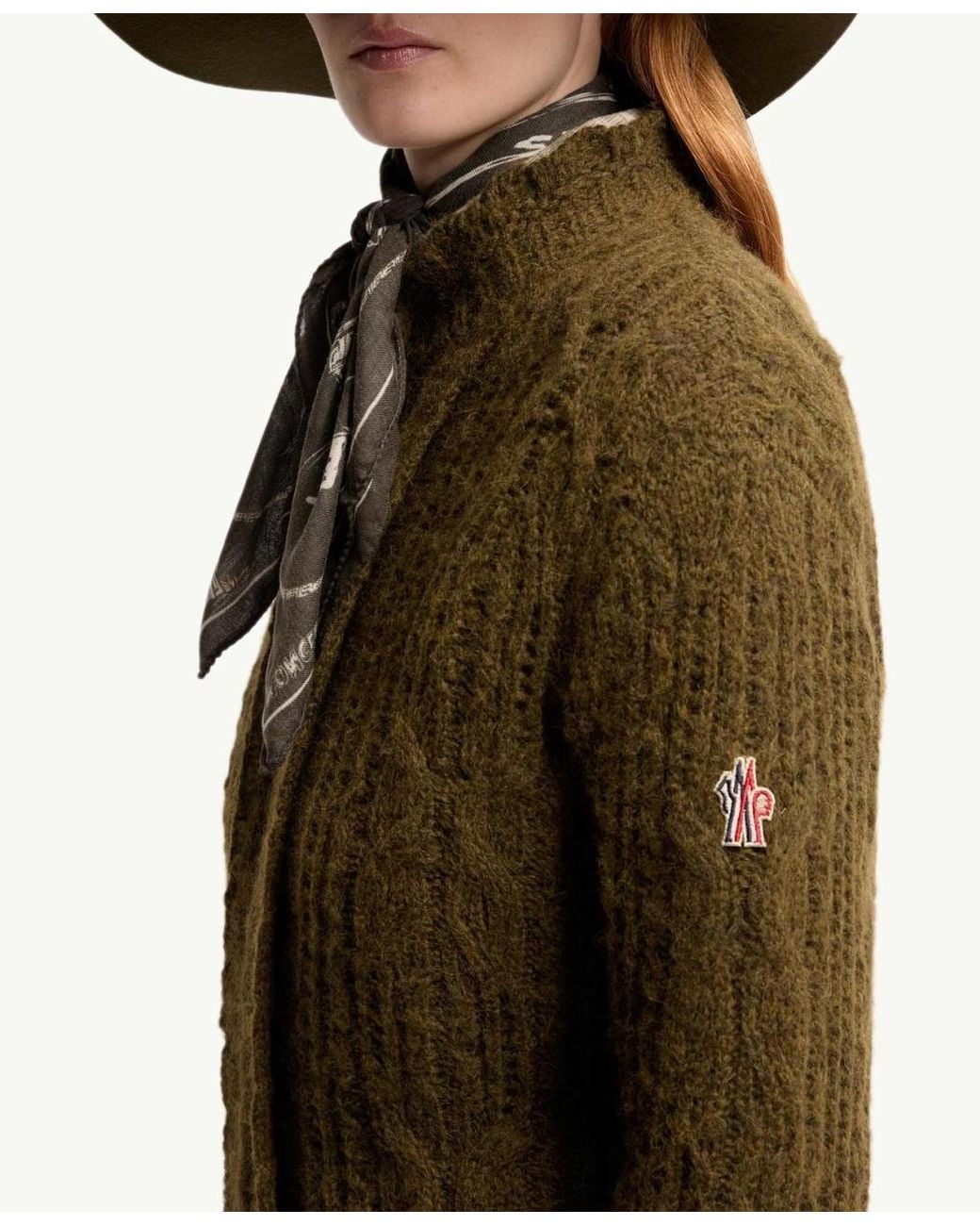 Moncler Green Alpaca Blend Openwork Jumper