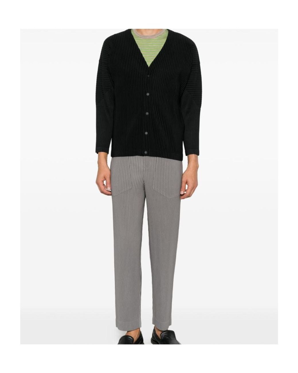 Homme Plissé Issey Miyake Black Long-Sleeved Shirt for men