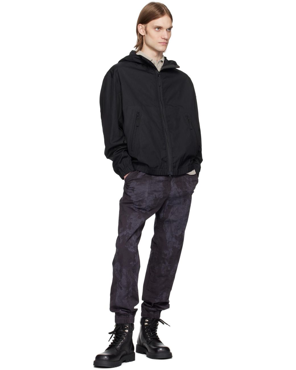 Stone Island Blue Watro-Tc Hooded Jacket for men