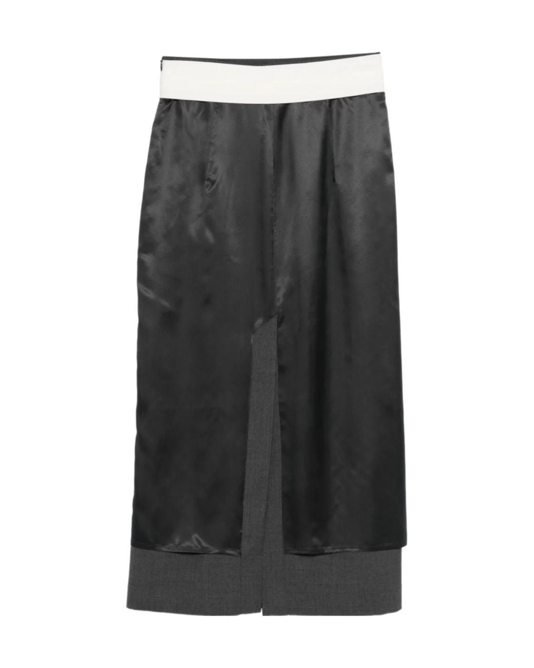 Rohe Gray Colourblock Midi Skirt