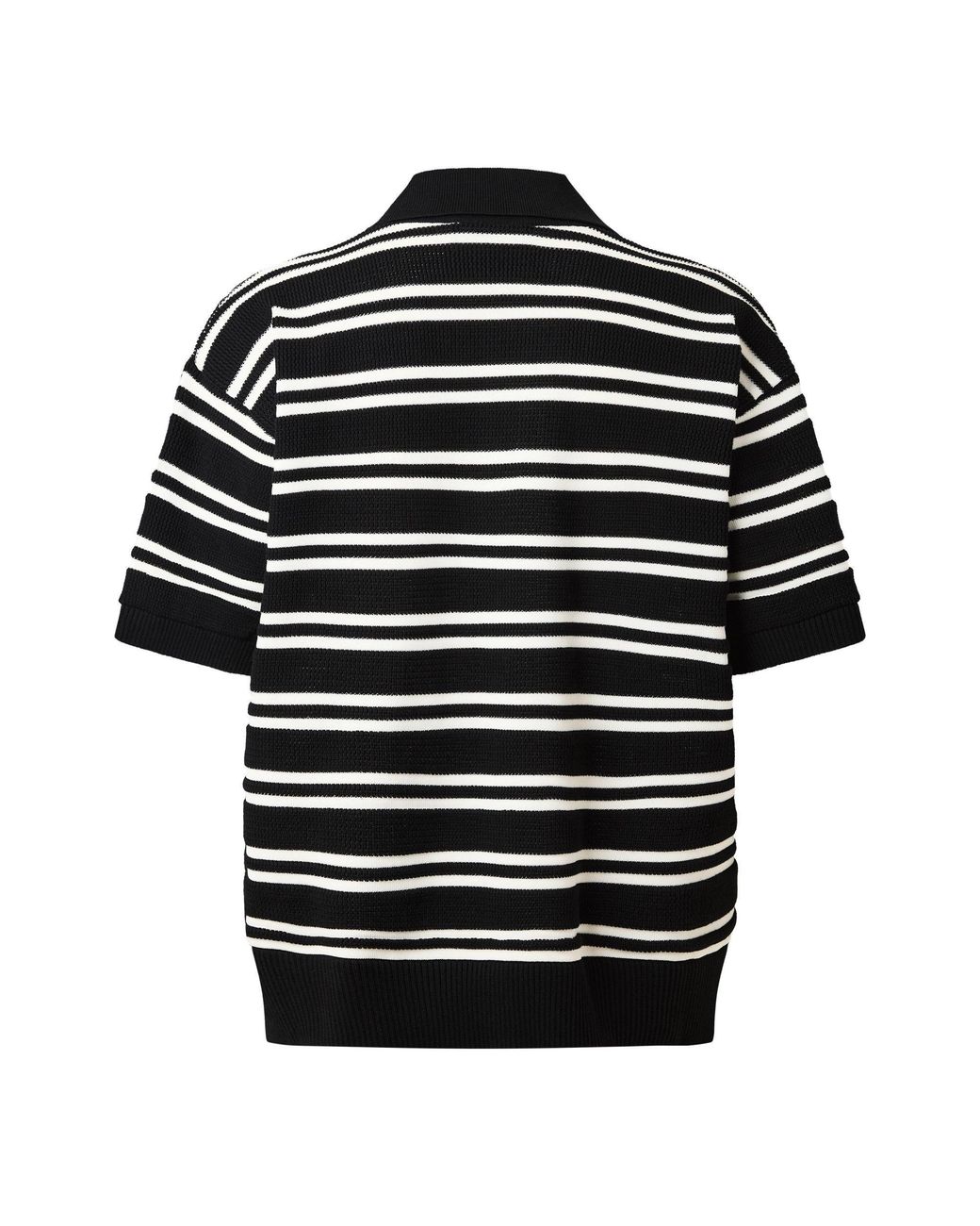 Amiri Black Striped Knit Polo Top for men