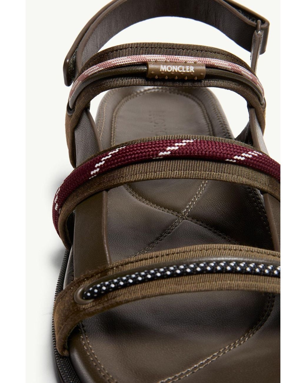 Moncler Brown Vera Isla Strappy Flat Sandals
