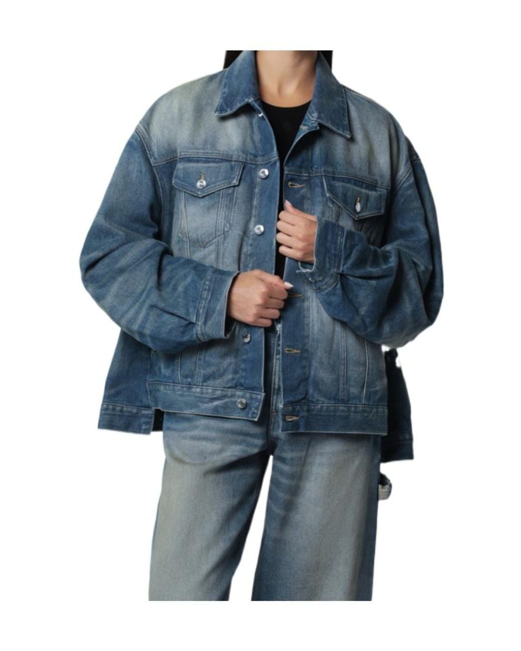 Haikure Blue Janet Faded Denim Jacket