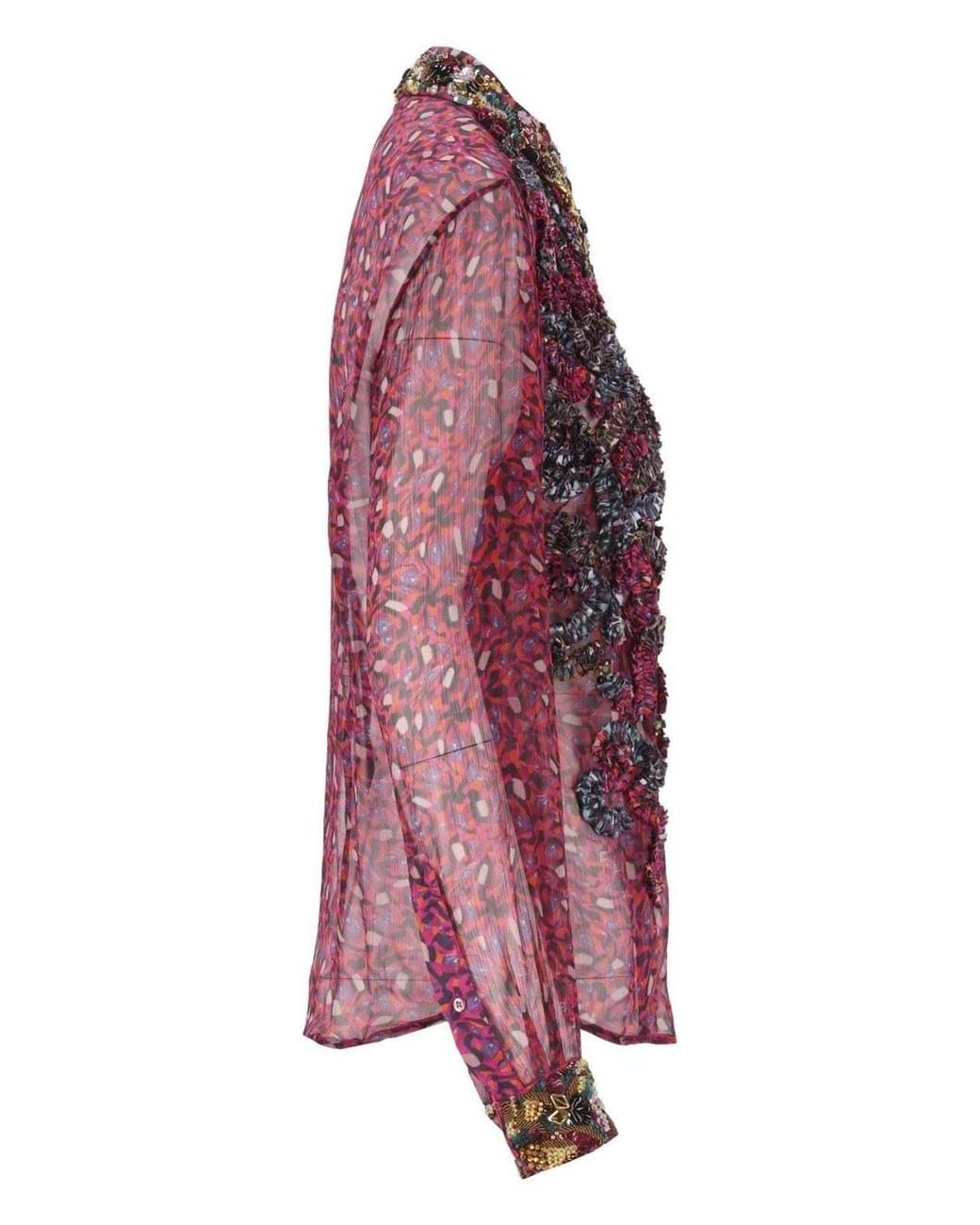 Dries Van Noten Purple Sequined Shirt