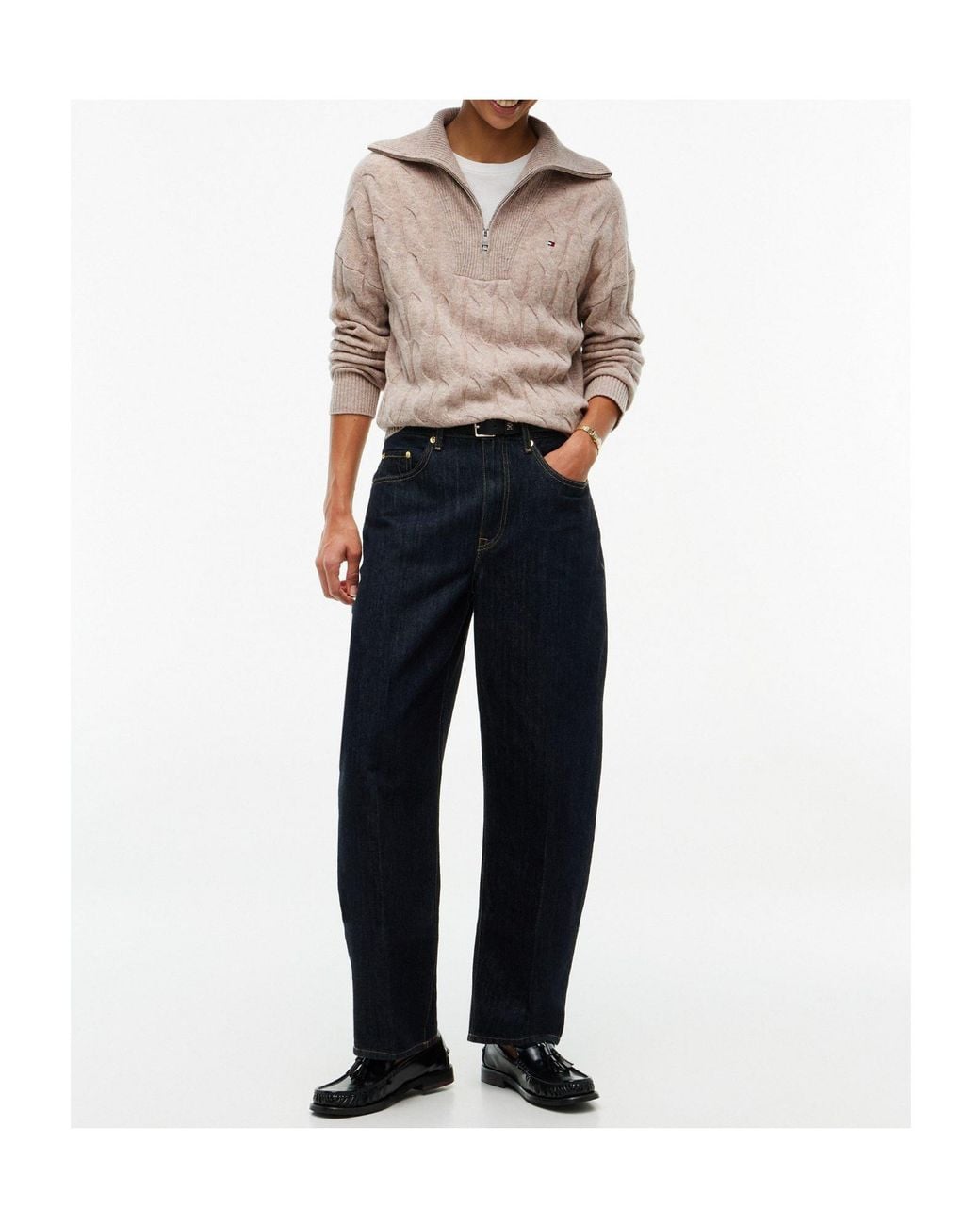 Tommy Hilfiger Brown Turtleneck Long-Sleeve Sweater