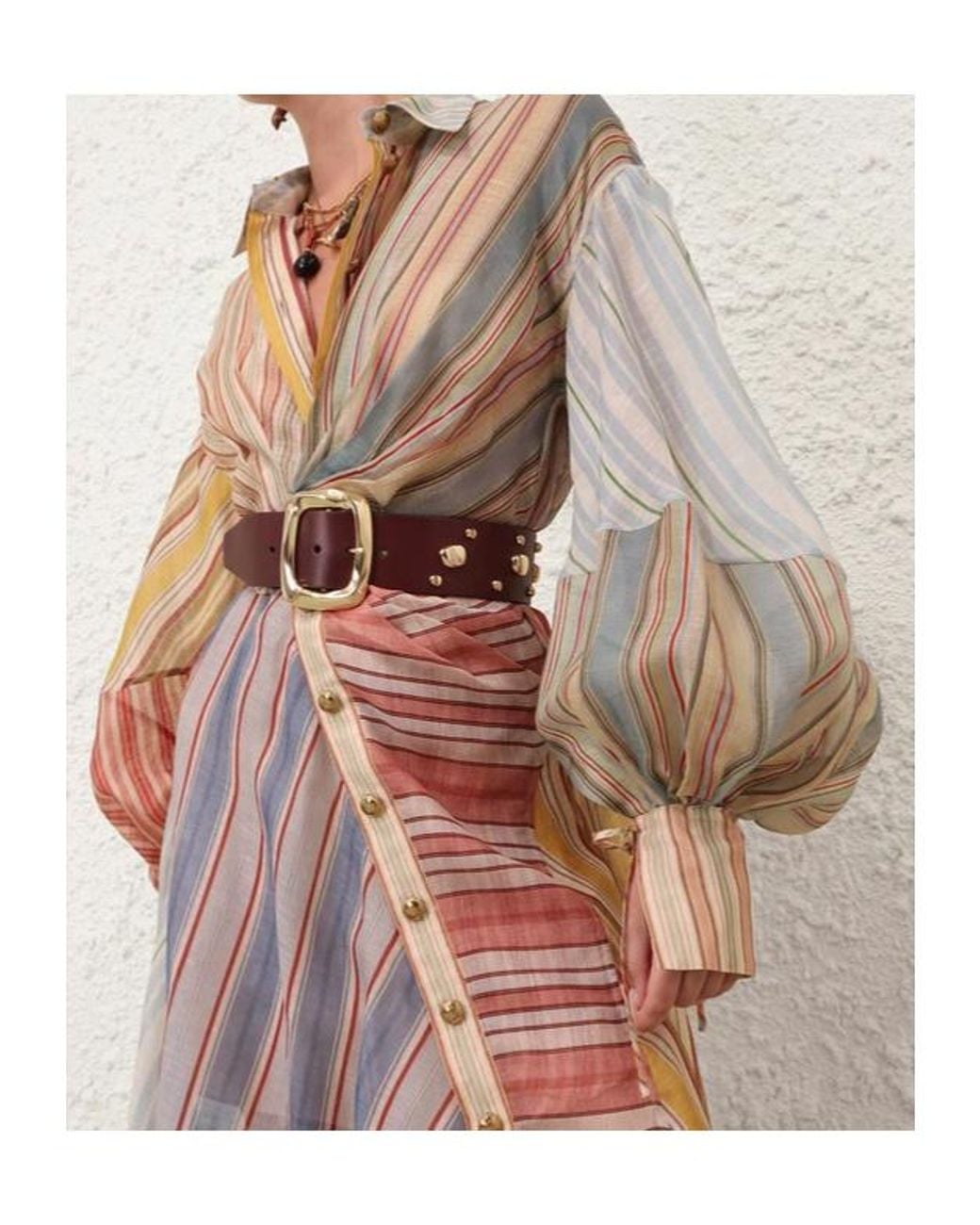 Zimmermann Multicolor Striped Pattern Dress