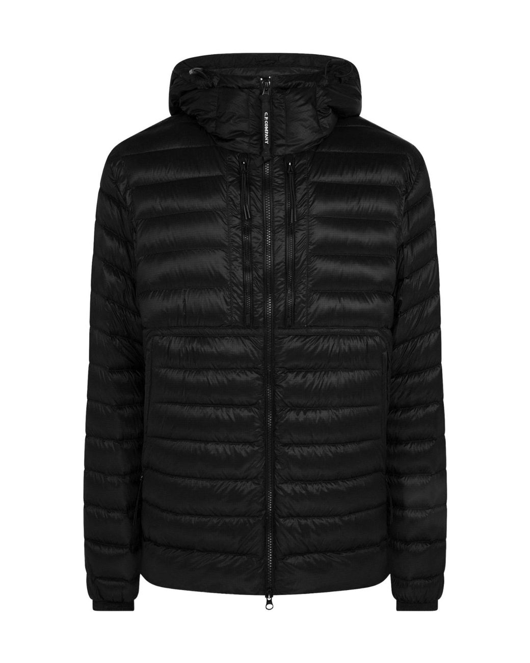 C P Company Black D.D. Shell Goggle Down Jacket for men