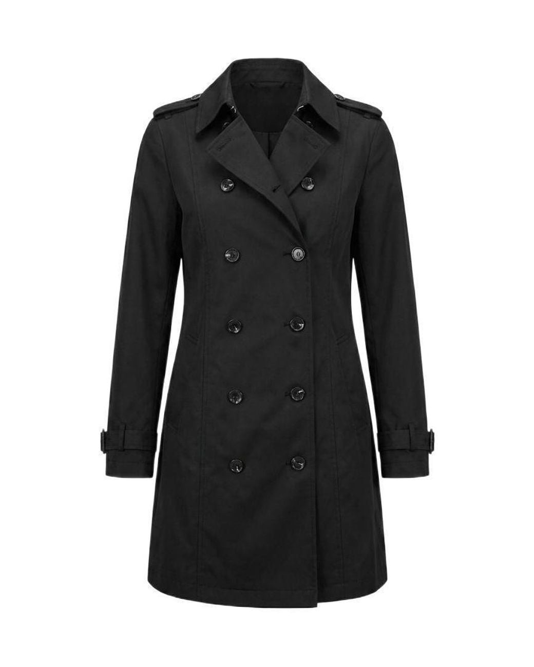Armani Jeans Blue Double-Breasted Medium-Length Trench Coat